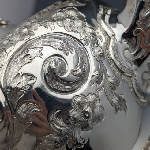 1840s British Antique Silver Plated Teapot 654g Roberts and Hall